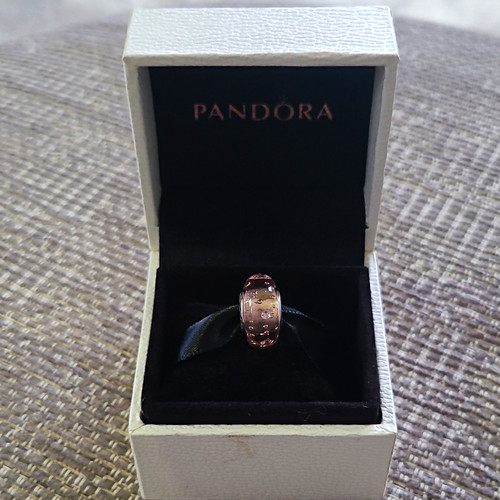Pandora silver pink glass - silver,