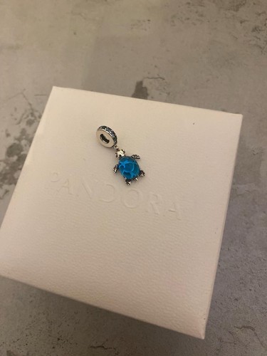 Pandora turtle blue glass - blue,