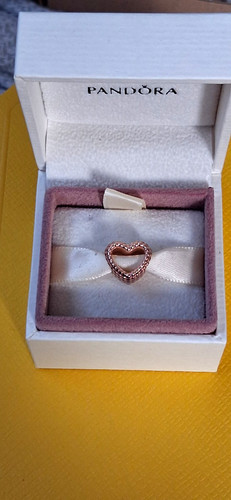 Pandora heart charm - charm, gold