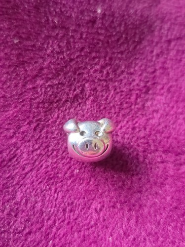 Pandora genuine pig head - pig, charm