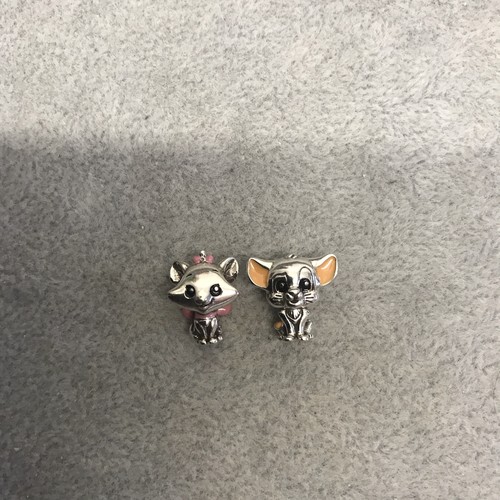 Pandora two cat charms - two,