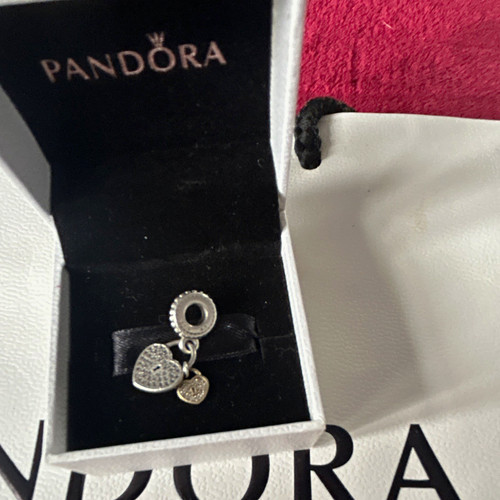 Pandora two tone double heart - tone,