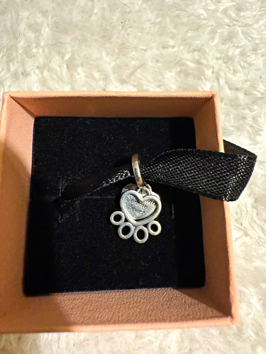 Pandora silver heart - silver, paw