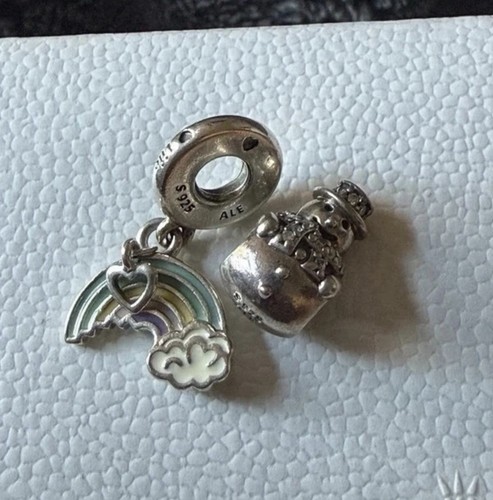 Pandora rainbow snowman - pandora, charm