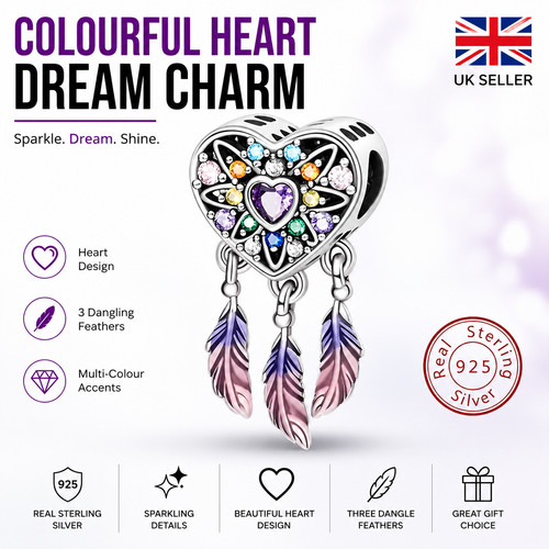 S925 sterling silver charm - silver, for
