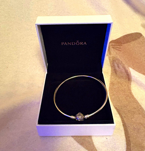 Pandora silver bangle charm - silver,