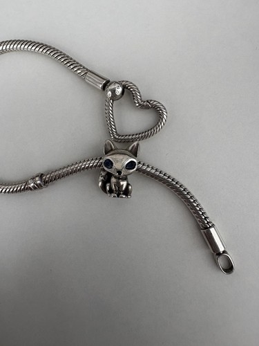 Pandora blue eyed fox - blue, charm