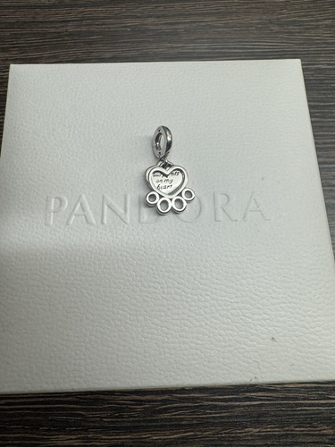 Pandora heart paw print dangle - pandora,
